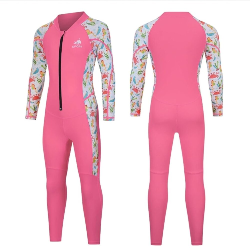 NWOT Pink Dive Skins Suit Full Body Swimsuit 1mm Rash Guard Water SZ 2XL